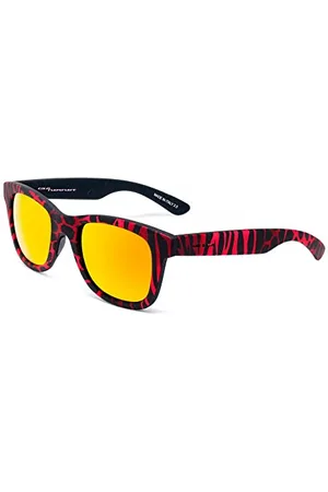 Italia Independent Unisex 0090-ZEF-053 okulary przeciwsłoneczne, czerwone (Rojo), 55.0
