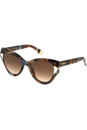 Furla SUNGLASSES, SFU886V-54-09UV, BROWN/BLU HAVANA, Female, , 54