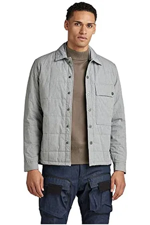 G-Star RAW Męska kurtka Postino Quilted, wielokolorowy (Correct Winter Grey Htr C903-3800), M