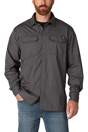 Dickies Męska koszula z długim rękawem z kołnierzem button down, , M