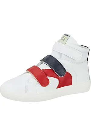 Primigi Męskie buty gimnastyczne B&g for Change, biały, czerwony, niebieski, 4,5 UK