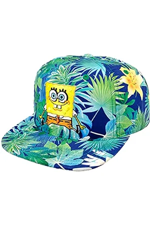 Concept One Unisex Spongebob Squarepants czapka z daszkiem, tropikalna kwiatowa zakrzywiona czapka z daszkiem regulowana czapka snapback, wielokolorowa, jeden rozmiar (6 sztuk), , Rozmiar