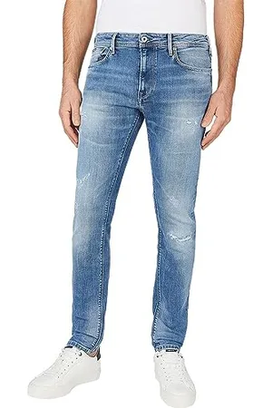 Pepe Jeans Stanley obcisłe dżinsy męskie, Niebieski (Denim-hs7), 38W / 32L