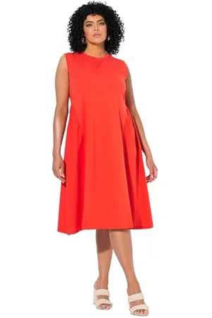 Ulla Popken Sukienka damska, duże rozmiary, duże rozmiary, sukienka plus size, mieszanka materiałów, , 42-44