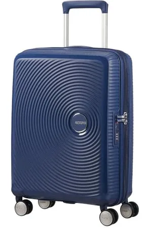 American Tourister Soundbox - Spinner S Erweiterbar Handgepäck, 55 cm, 35.5/41 L, Blau (Midnight Navy)