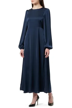 VILA Damska sukienka maxi vanna Modesty L/S Ankle Dress/Ka, , 36