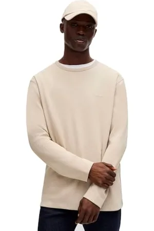 HUGO BOSS Męska koszulka Tempesto Regular -Fit z mieszanki bawełny z wyszywanym logo, , S