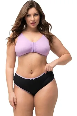Ulla Popken Damskie duże rozmiary duże rozmiary plus size Midislips, 5 sztuk, kolorowe krawędzie 827454, , 50-52