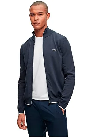 HUGO BOSS Męska kurtka Zalli Knitted, ciemnoniebieska 402, XS