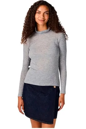 Y.A.S Y.A.S Damska koszulka woola Ls High Neck Top Noos z długim rękawem, , M