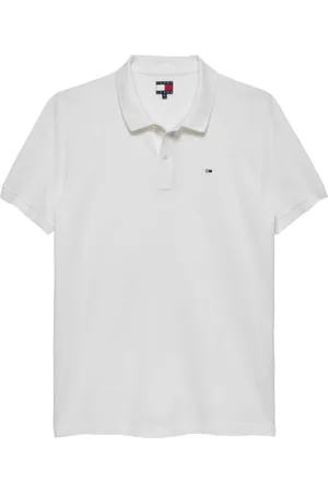 Tommy Hilfiger Męskie polo TJM Slim Placket EXT DM0DM20676 S/S Polo, białe (Ecru), XXL, , XXL