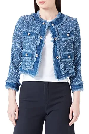 Pinko Alpinismo Denim + Tweed elegancka kurtka robocza damska, , 40