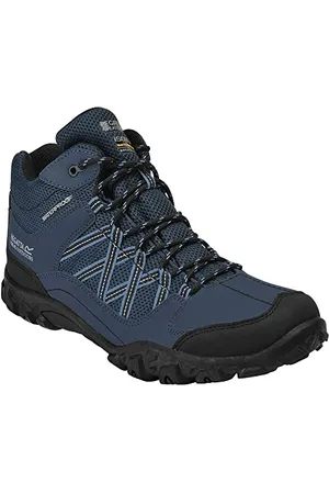 Regatta Męskie wodoodporne buty trekkingowe Edgepoint - Brair Lime Punch, Niebieski Brunszwik, 47 EU