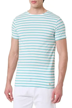 Armor.lux Męski marynarz z krótkim rękawem z lekkiej bawełny Heritage Round Neck, , L