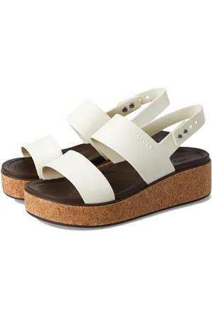 Crocs Damskie sandały Brooklyn Cork Low Wedge, , 33/34 EU