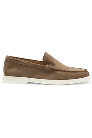 HUGO BOSS Sienne_Loaf_SD_N, Mokasyny męskie, M beżowy, 45 EU, Beżowa, 45 EU