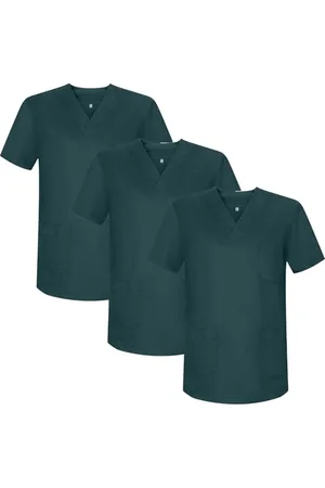 MISEMIYA Opakowanie 3 sztuki - Unisex płaszcz sanitarny mundury sanitarne mundury medyczne mundury sanitarne - XXL, , , XXL