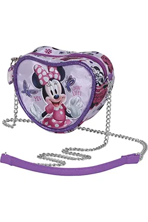 Disney Myszka Minnie Butterflies -Mini Torebka na Ramię Serduszko, Liliowa, 11,5 x 10 cm