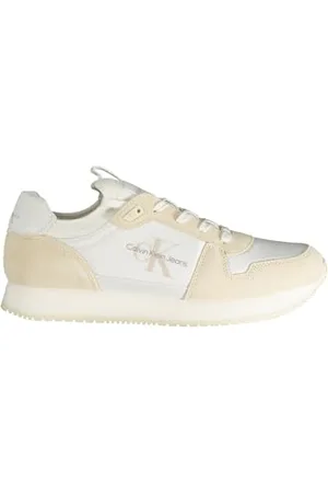 Calvin Klein Męskie skarpety do biegania Laceup NY-LTH trampki, jasna biel/skorupka jajka, 10 UK, , 42.5 EU