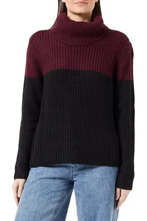 ONLY Damski sweter ONLMANTANNA L/S z golfem EX KNT, Port Royale/Stripes:Black, M, , M