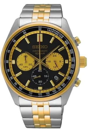 Seiko Męski analogowy zegarek kwarcowy z bransoletką ze stali nierdzewnej SSB430P1