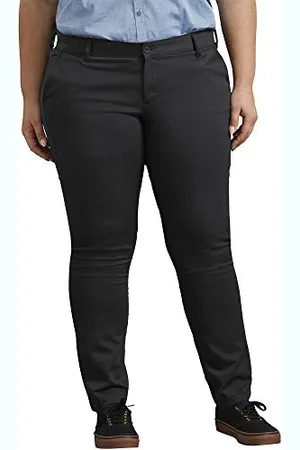 Dickies Damskie spodnie ze średnim stanem, wąskie ze stretchem diagonalnym khakis, , 30 PL