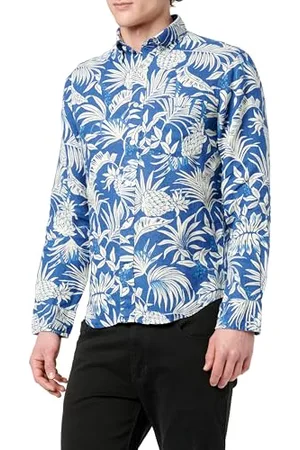 GANT REG BOTANICAL DRINT LEN SHIRT, , M