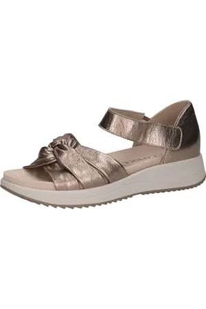 Caprice Damskie sandały 9-28707-44, płaskie sandały, metaliczny, 38 EU, , 38 EU