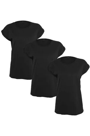 Build Your Brand Damski T-shirt Multipack Ladies Extended Shoulder Tee 3-Pack dostępny w wielu wariantach kolorystycznych, rozmiary XS - 5XL