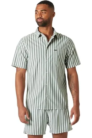 Helly Hansen Męska koszula Fjord Qd Ss 2.0, zielona, L, , L