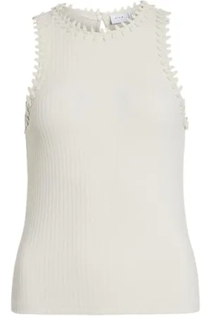 VILA Vibabia Leaf O-Neck S/L Top, , XL
