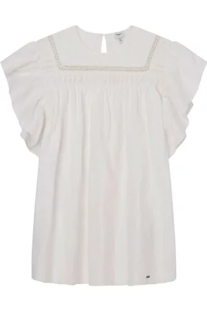 Pepe Jeans Quera Sukienka dla dziewczynek, (Mousse White), 6 lat, , 6 lat