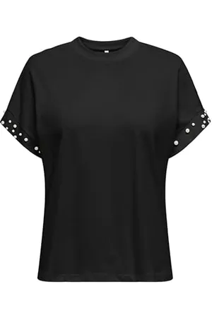 ONLY Onlolivia Life S/S luźny top z okrągłym dekoltem JRS, , M