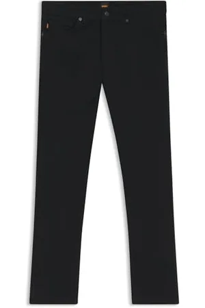 HUGO BOSS Męskie Delaware BO Slim Denim Stretch Wygodne Stay Black, , 34W / 32L