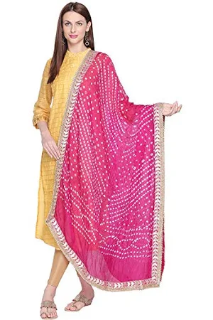 Bazaar Bandhani Silk Dupatta damska, , rozmiar uniwersalny