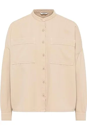Mustang Damski styl Emma Linen Blouse bluzka, , 40, , 40