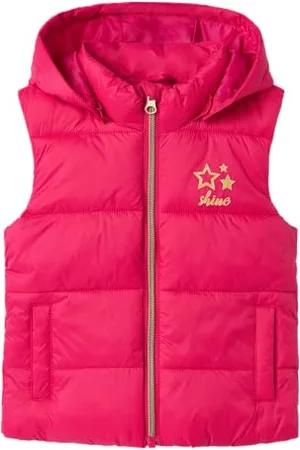 NAME IT Dziewczęca NMFMONEY Vest PB pikowana kamizelka, różowa, 98, , 98 cm