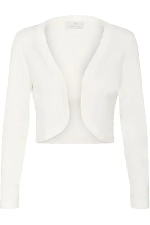 Kaffe Astrid Bolero-Min 2, Chalk, 3XL Kobiety