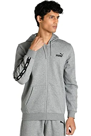 PUMA Męska bluza z kapturem Ess+ na zamek błyskawiczny Fl Sweat