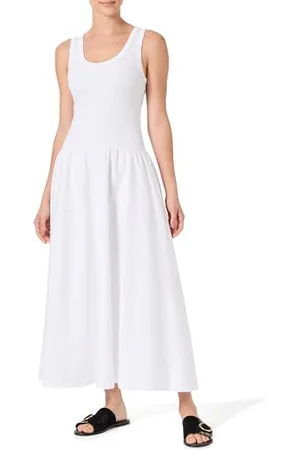 GANT MIDI JERSEY WOVEN COMBO DRESS, , XXL