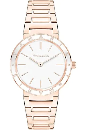 Tamaris Zegarek na rękę, Różowe złoto/biały, 34 mm, Nowoczesny