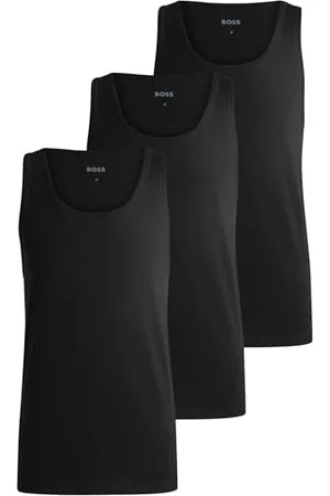 HUGO BOSS Męski podkoszulek 3P klasyczny trzypak bawełnianych kamizelek z haftowanym logo, , XXL