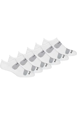 Saucony Męskie wielopak siateczkowe oddychające wygodne dopasowanie Performance Tab Socks, białe (6 par), rozmiar buta: 8-12