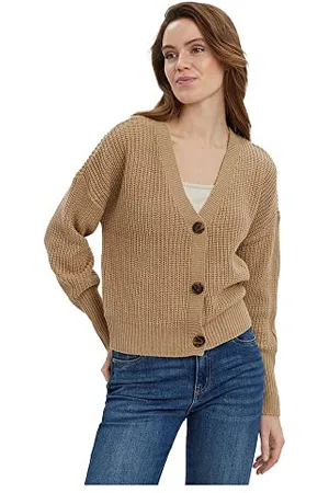 VERO MODA Kobiety Vmlea Ls V-Neck Cuff Cardigan Noos Kardigan, , S