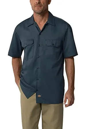 Dickies Męska koszula robocza z krótkim rękawem - niebieska, 2XL