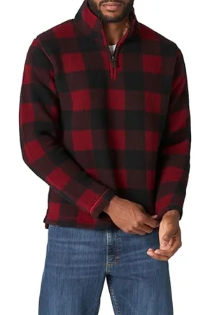 Wrangler Męski wełniany polar z zamkiem błyskawicznym, L