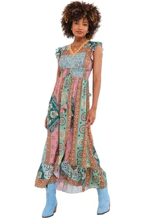 Joe Browns Damska koronkowa sukienka maxi patchworkowa, , 44