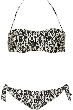 Emporio Armani Kobieta Orzeł Kamienie Bandeau Bikini Fioletowe L, , L