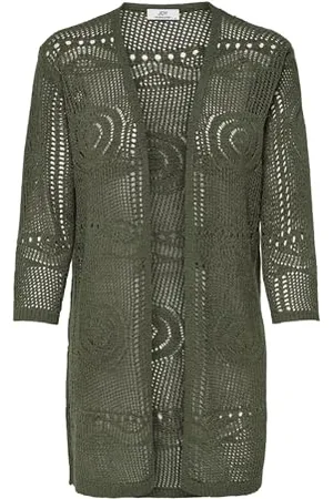 JDY Kimono damskie kofi 3/4 KNT, , XS