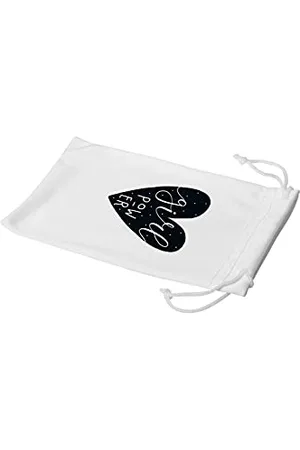 Bonamaison Etui na okulary z cyfrowym nadrukiem, etui na okulary przeciwsłoneczne, 100% bawełna, miękkie i smukłe, ochronne etui na okulary z zamknięciem na sznurek, 1 sztuka, 11 x 19 cm